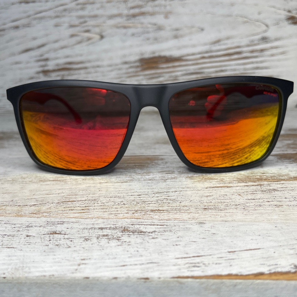 CARRERA Sunglasses Mirrored Square Lenses Carbon Fiber Unisex Mens Womens